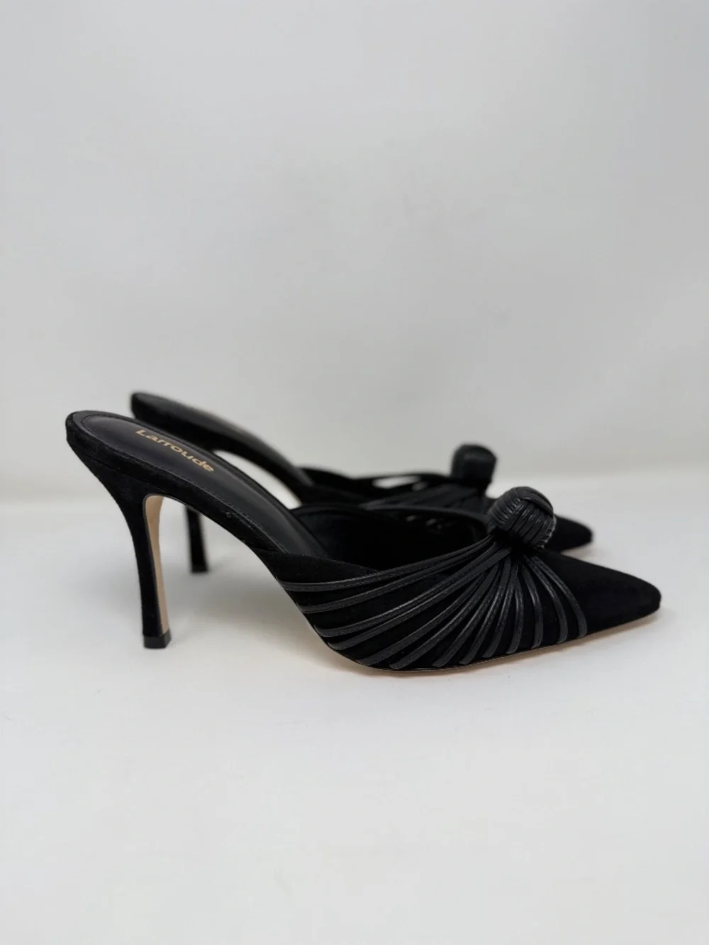 New Larroude Valerie Stiletto Pump Black Sz 10